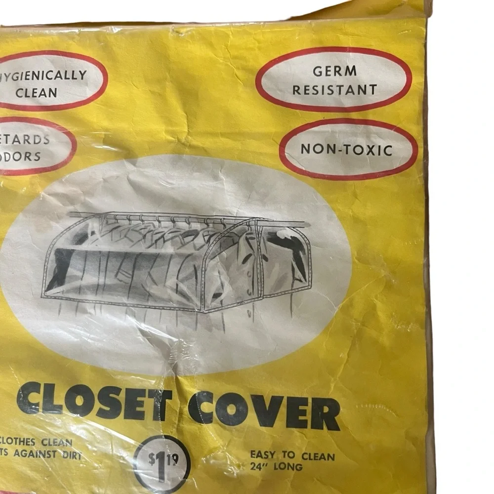 Bogene Vinyl‎ Plastic 24” Closet Cover Sanitize Non-toxic Germ Resistant
